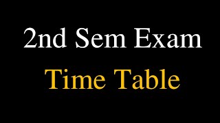 Second Sem Exam Time Table Calicut University [upl. by Lyndsey16]