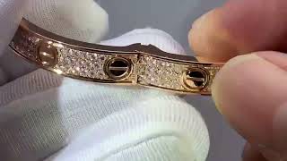 How to open cartier paved love bracelet [upl. by Nnylaj523]