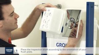 Install a GROHE wallhung toilet system [upl. by Einhapets]