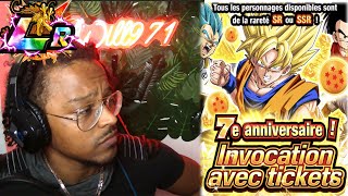 LUCKY LUCK  INVOCATION TICKETS DES 7 ANS  DOKKAN BATTLE [upl. by Erasaec]