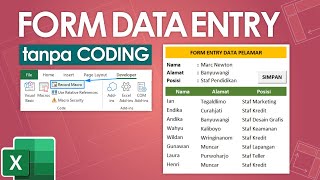 cara MUDAH dan CEPAT buat form data entry tanpa CODING [upl. by Scrivings820]