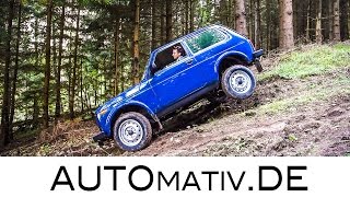 So geht der Lada Taiga 4x4 Niva mit mit OffroadHindernissen um Wie es wohl ausgeht OUTTAKE [upl. by Madelin942]