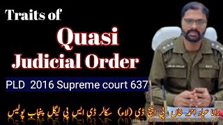 Traits of Quasi Judicial Order  Babul ilm Law Academy [upl. by Thorrlow]