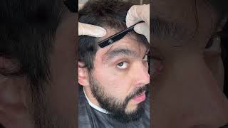 ASMR Eyebrow Shaping barber labarber fade haircut [upl. by Opportina]