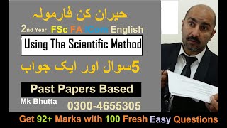 Using The Scientific Method meaning  Chapter 2 Summary Theme FSc Questions Answers  Bhutta Academe [upl. by Tucker]