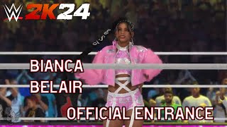 WWE 2K24 Bianca Belair Full Official Entrance [upl. by Nnylrebma560]