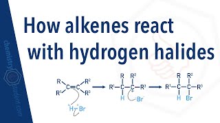 How alkenes react with hydrogen halides [upl. by Weixel]