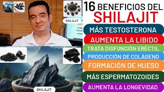 16 BENEFICIOS del🪨SHILAJIT🪨TESTOSTERONA💪Y FERTILIDAD💪LIBIDO❤️ DISFUNCIÓN ERÉCTIL👍MENOPAUSIA💖 MÚSCULO [upl. by Keemahs]