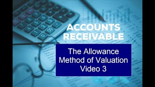 Accounts Receivables Video 3 The Allowance Method for Valuing Accounts Receivable [upl. by Oir]