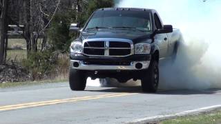 Dodge Ram Cummins Massive BURNOUT [upl. by Boatwright]