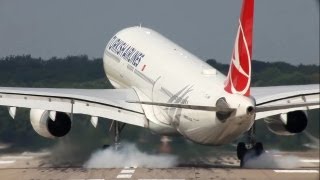 Extreme Crosswind Landing  Turkish Airlines Airbus A330 Drift  HD [upl. by Misak]