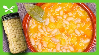 Receta con ALUBIAS de BOTE ▶ 100 VEGETAL ▶ Recetas COMIDAS FACILES ✅ [upl. by Eittik]