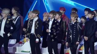 GDA 2017 BTS reaction to Rainism 170114 [upl. by Pontus709]