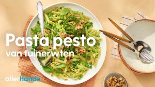 Pasta met pesto van tuinerwten  Recept  Allerhande [upl. by Asilanna]