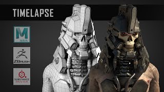 Character 3D modelling timelapse in Maya [upl. by Valdis]