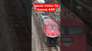 Special Visitor On The Lakeshore Limited 449 101324 shorts amtrak [upl. by Ayidah]