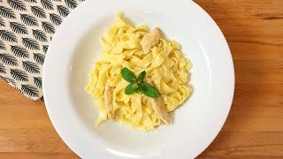 Makarna  Fettuccine Alfredo  Neşeli Yemekler  Yemek Tarifleri [upl. by Aketal]