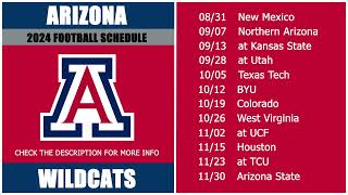 2024 Arizona Wildcats Football Schedule [upl. by Camarata]