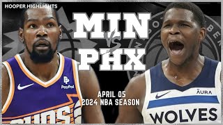 Minnesota Timberwolves vs Phoenix Suns Full Game Highlights  Apr 5  2024 NBA Season [upl. by Ginnifer275]