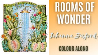 Colour Along  Rooms of Wonder by Johanna Basford  Shower Room [upl. by Alekin]