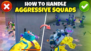 HOW TO HANDLE AGGRESSIVE SQUADS IN BGMI🔥1v4 CLUTCH TIPS amp TRICKS  Mew2 [upl. by Alekram]