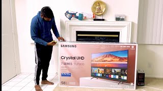 Samsung 58 Inch TV Crystal UHD7 SERIES TU700D Setup [upl. by Glover]