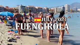 FUENGIROLA BEACH WALK Malaga Spain  July 2021 Latest Updates Walk Tour Costa Del Sol🌞 4K [upl. by Engis]