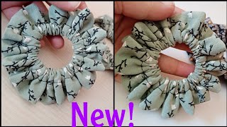 my new style of scrunchies 😍🎀 how to make a Scrunchie at home 💙 diy Scrunchie [upl. by Anay]