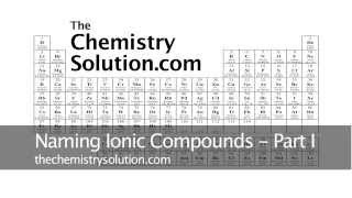 Naming Ionic Compounds  Part I Binary Ionic Compounds Includes Naming with Roman numerals [upl. by Rj459]