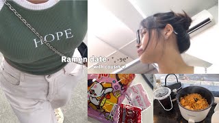 SelfCook Ramen  Ramen date with my fav ♡ cousin at a convenience storesamyang ramenMyanmar vlog [upl. by Femmine]