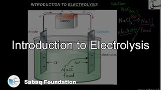 Introduction to Electrolysis Chemistry Lecture  Sabaqpk [upl. by Nairot894]