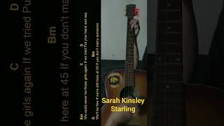 Sarah Kinsley  Starling Guitar Chords cover shorts [upl. by Granny598]