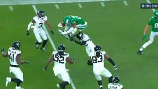 SaQuon Barkley INSANE hurdle over Jaguars defender [upl. by Chesnut]