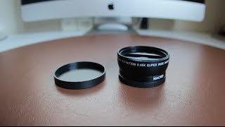 045x Wide angle Lens  Macro  Adaptador gran angular [upl. by Eelyah391]