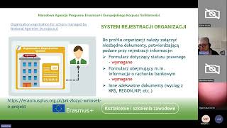 Spotkanie informacyjne  program Erasmus Webinarium techniczne KA210VET i KA220VET [upl. by Alyac631]