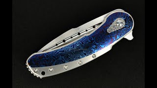 Todd Begg Knives Deluxe Timascus Bodega Flipper [upl. by Akilegna]