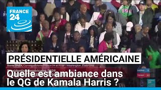 Après les premiers résultats quelle ambiance dans le QG de Kamala Harris  • FRANCE 24 [upl. by Pero]