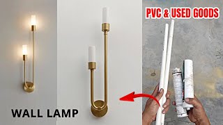 How to Make Wall Lamp from PVC [upl. by Ennairb]