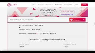 폴카닷 Acala Crowdloan 하는 방법 파라체인 옥션 [upl. by Gleda]