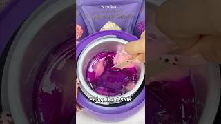 Waxing leg with 💜💕 yeelen yeelenwax waxingkit waxing hardwax waxbeads asmr [upl. by Nairb]