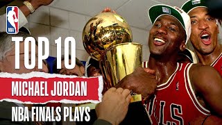 Top 10 Michael Jordan NBA Finals Plays  The Jordan Vault [upl. by Eelrehpotsirhc]