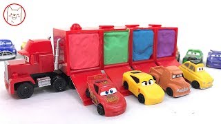 Learning Color Disney Cars Lightning McQueen Mack Truck for kids car toys [upl. by Vernier218]