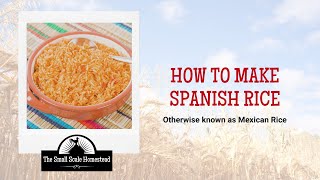 How To Make Spanish Rice [upl. by Eahsat37]