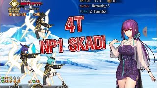 【FGO】Artic Summer Challenge Quest『4t』ft NP1 Summer Skadi [upl. by Yzzik]