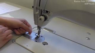 How to Change Threads Using the Tie Off Method on the Juki 8700 [upl. by Ulberto265]