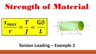 Strength of Materials Part 13Torsion Equation Example  Angle of Twist [upl. by Leynad]