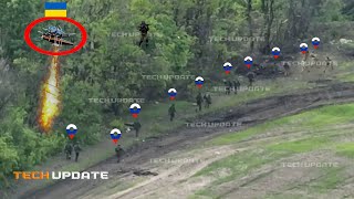 Brutally How Ukrainian Thermite equipped FPV drones sets ablaze Russian soldier positions [upl. by Klement]