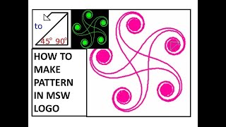 MSW logo tutorialMSW LOGO pattern commandsRepcount commandLogo commands for class 3 amp 4 [upl. by Annaeel264]