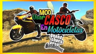 MOD USAR CASCO EN MOTOCICLETA SIMILAR A GTA V  Helmet Mod v10 [upl. by Ezaria]