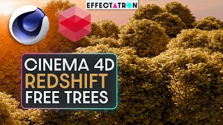 C4D Tutorial  Now with Redshift Drag and Drop Trees New Free Assets Make a Forest EZ Clap [upl. by Onitnerolf]